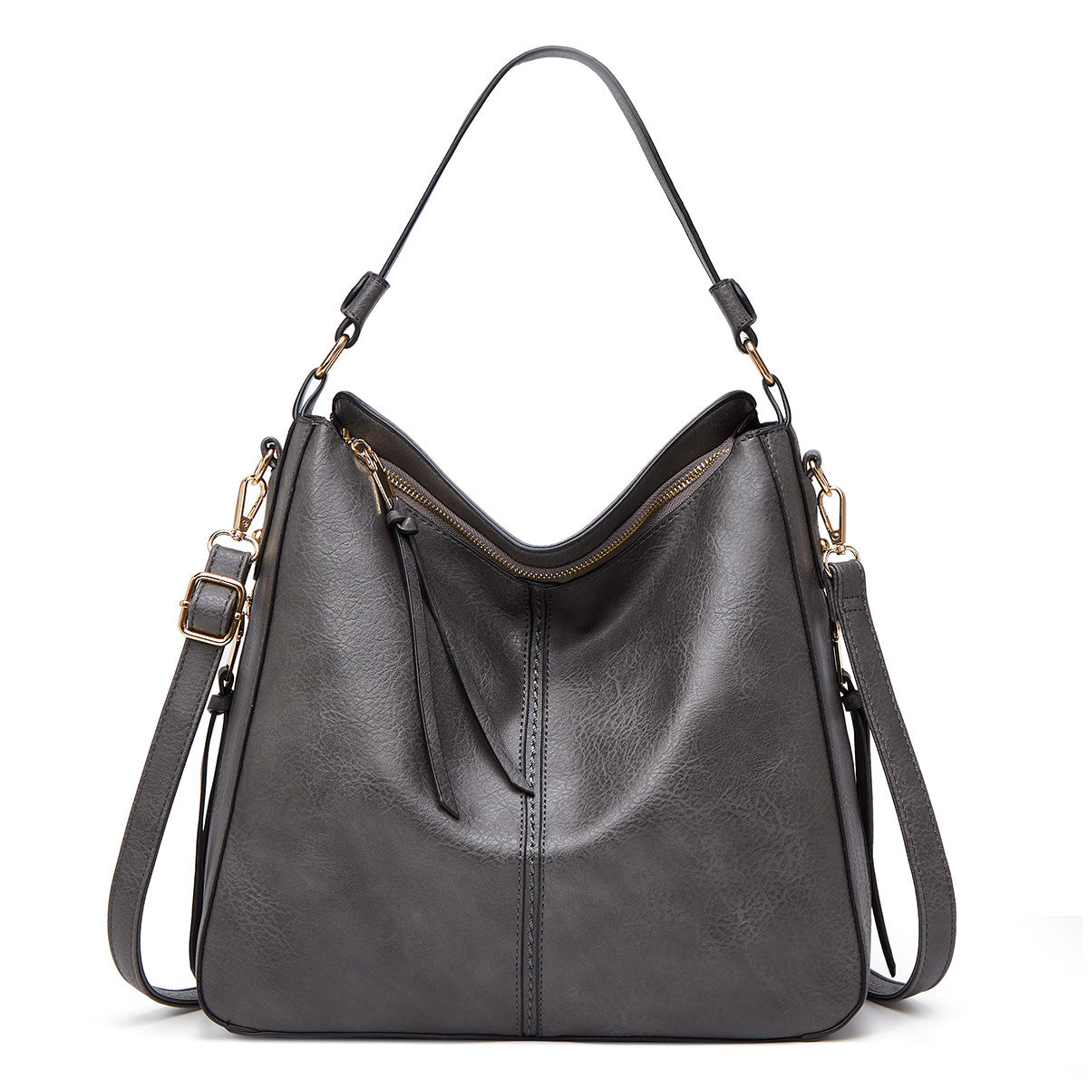 Zip Hobo Bucket Bag