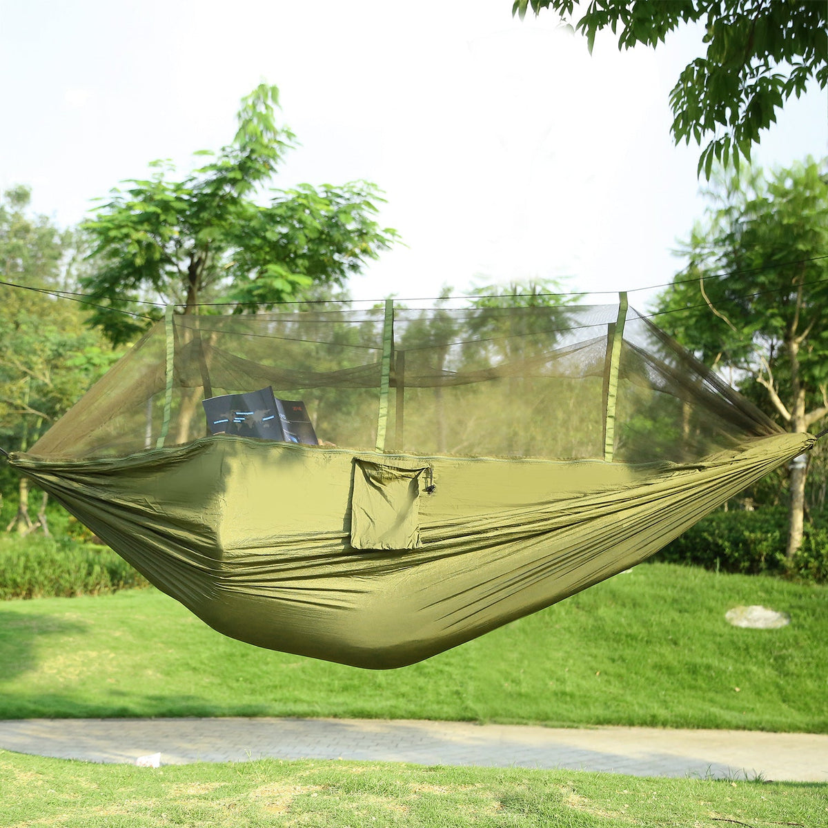 Double Camping Hammock with Mosquito Net