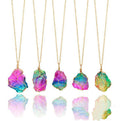 Rainbow Raw Crystal Pendant