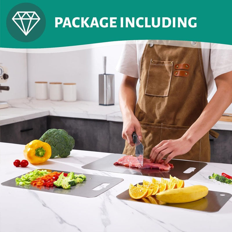 Double-Sided Stainless Steel Cutting Board