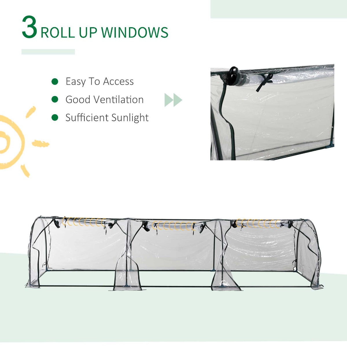 Tunnel Greenhouse with Steel Frame