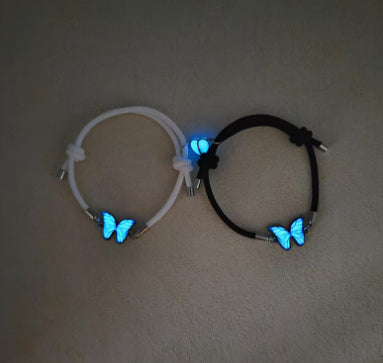 Glow-in-the-Dark Butterfly Necklace & Bracelet