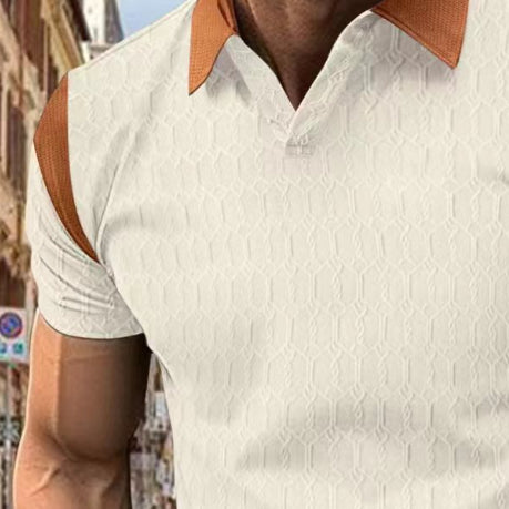 Men's Waffle-Knit Polo Shirt