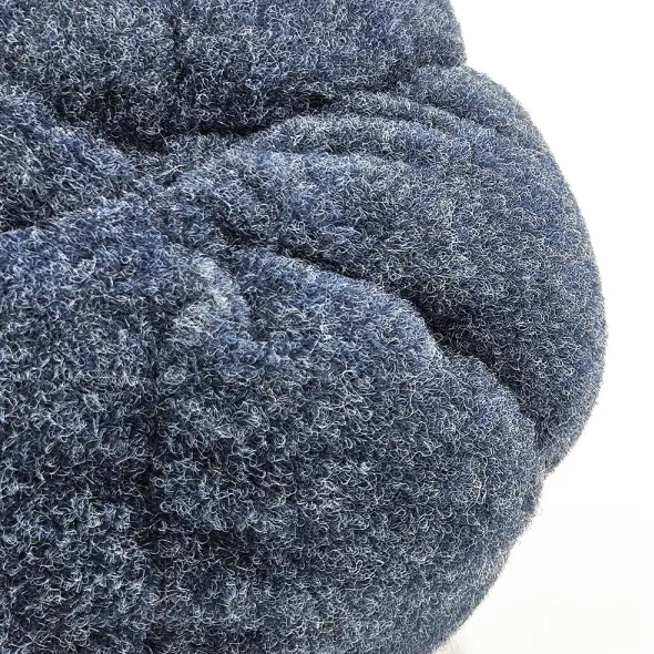 Blue Fabric Pumpkins (Set of 3)
