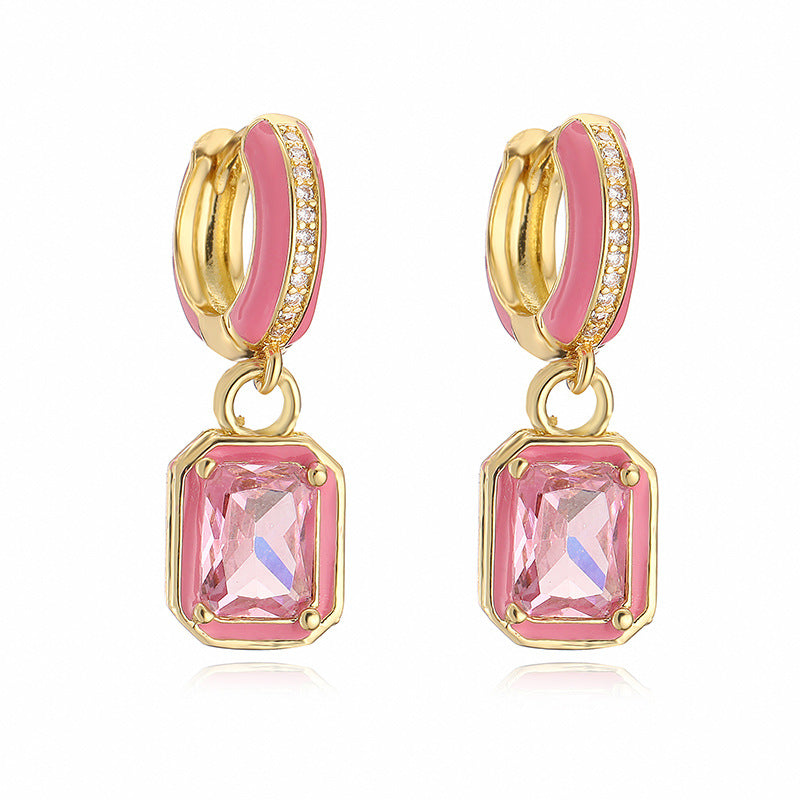 Candy Cube Crystal Earrings