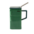 Retro Fridge Ceramic Cup with Straw