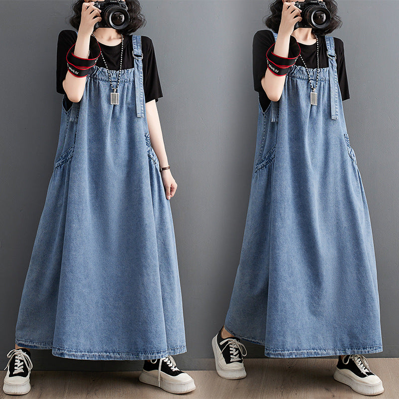 Women's Denim Overall Dress