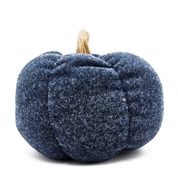Blue Fabric Pumpkins (Set of 3)