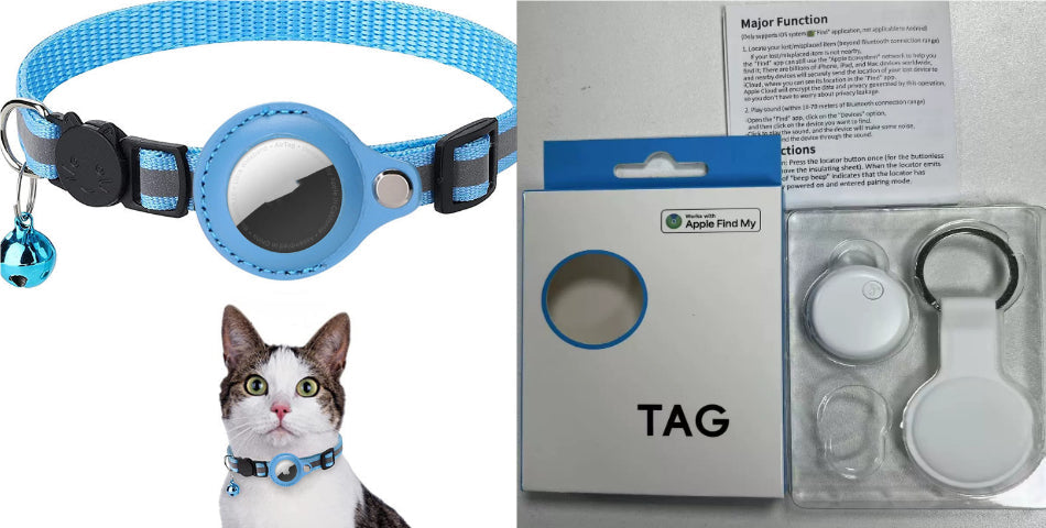 Reflective Collar with AirTag Holder