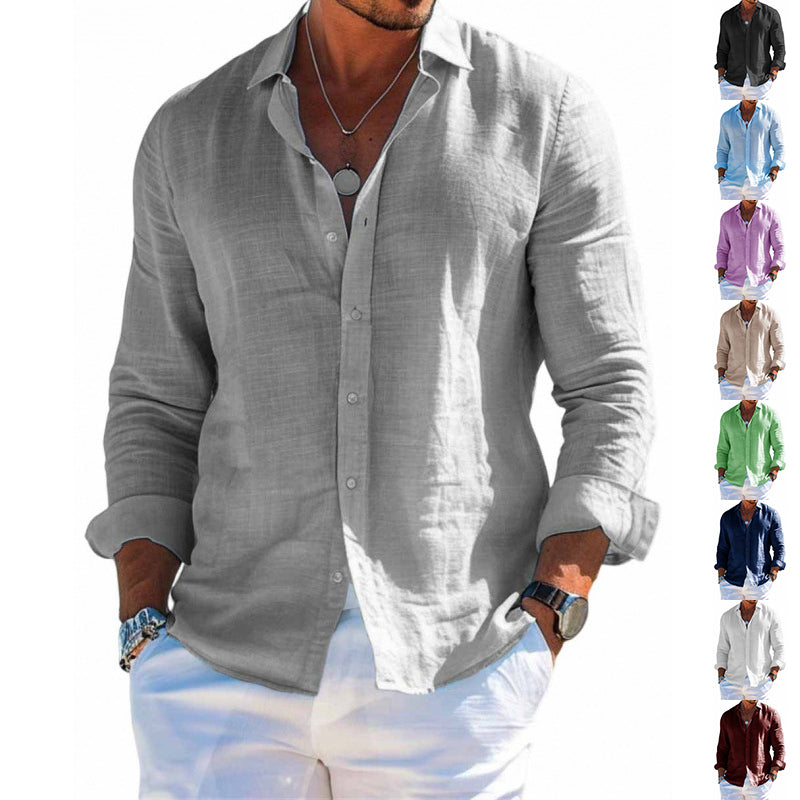 Men's Relaxed-Fit Button-Up Shirt