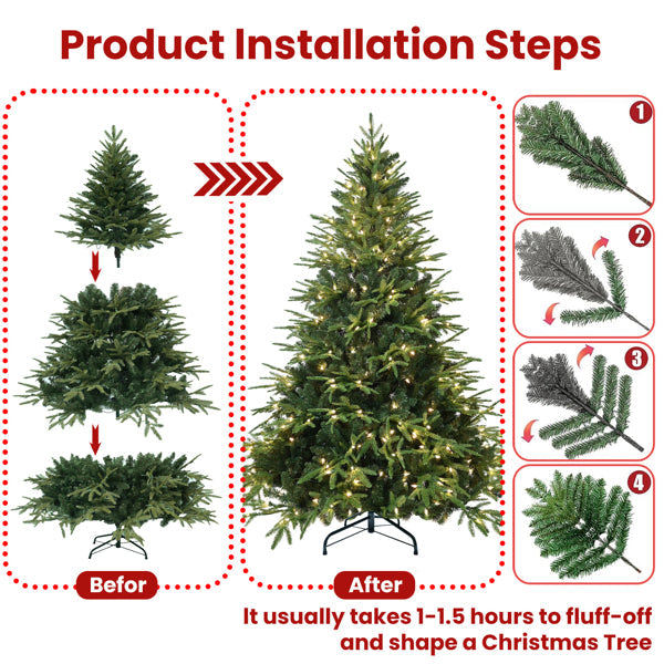 6.5 ft Pre-Lit Christmas Tree (450 Lights)