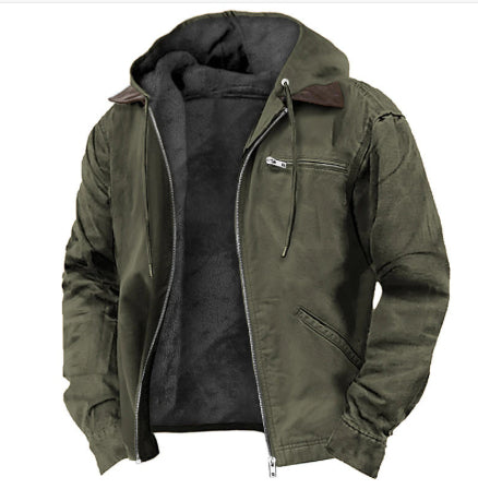 Men's Fleece Hooded Zip Jacket