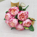 7-Head Silk Peony Stem