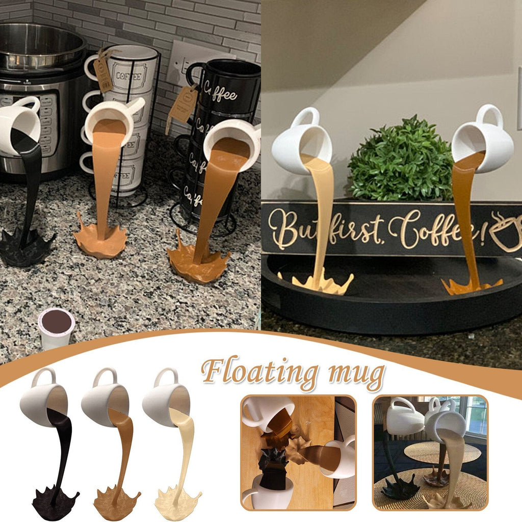 Floating Coffee Cup Sculpture