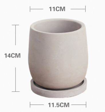 Round Concrete Planter