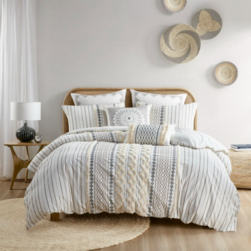 Cotton Chenille Duvet Cover Set (Full/Queen)
