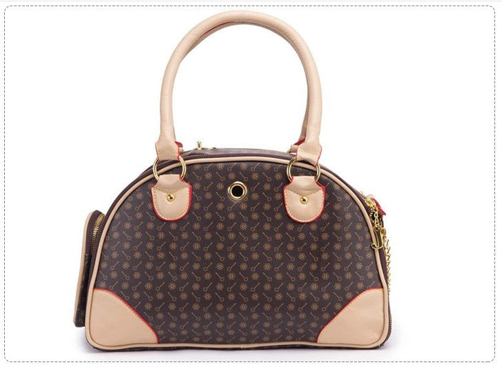 Faux Leather Pet Carrier Tote