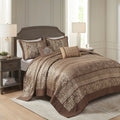 5-Piece Reversible Jacquard Bedspread Set (Queen)