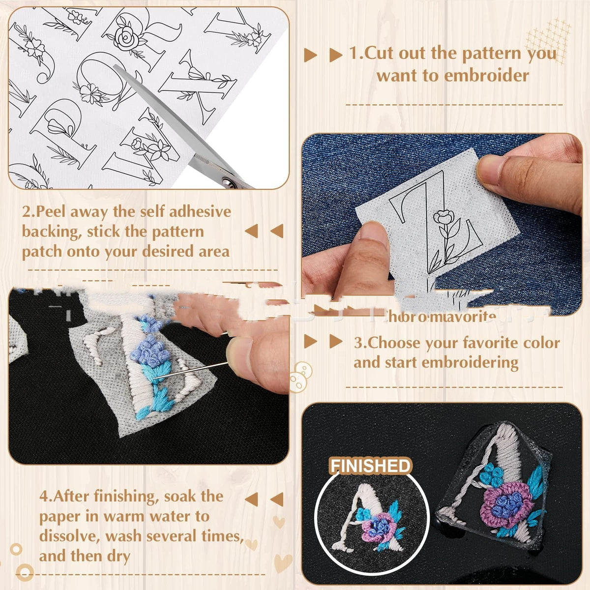 Water-Soluble Embroidery Stabilizer Sheets