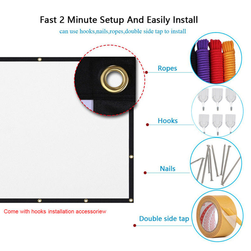 Foldable Projector Screen (100–150 in)