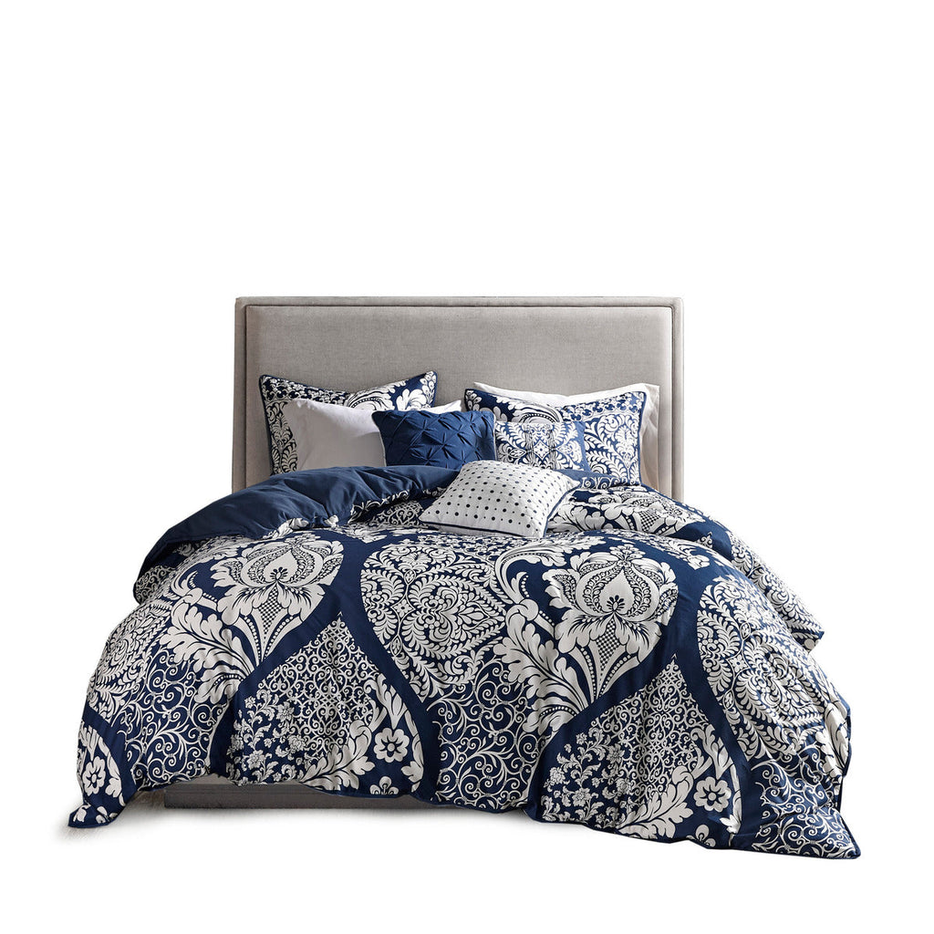 7-Piece Printed Cotton Comforter Set (King)