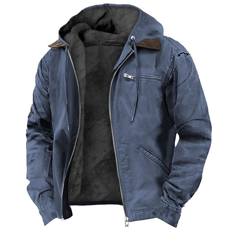 Men's Fleece Hooded Zip Jacket