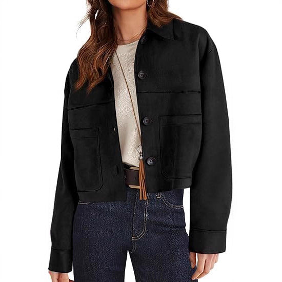Faux Suede Short Jacket