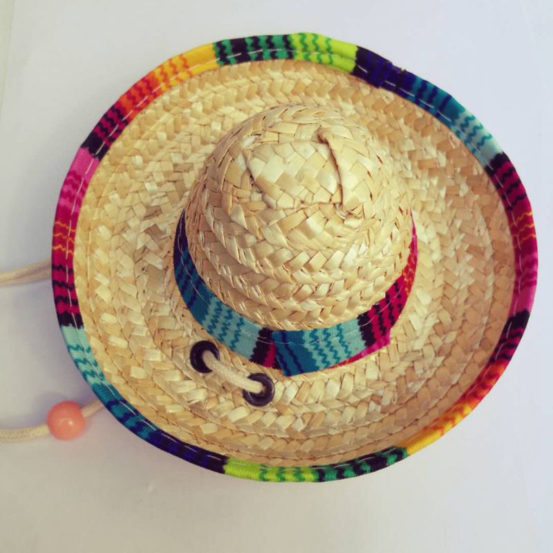 Mini Pet Sombrero Straw Hat