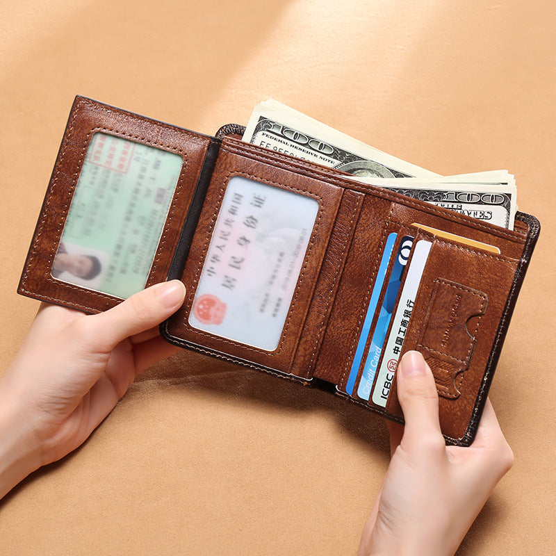 Men's Leather Short Wallet