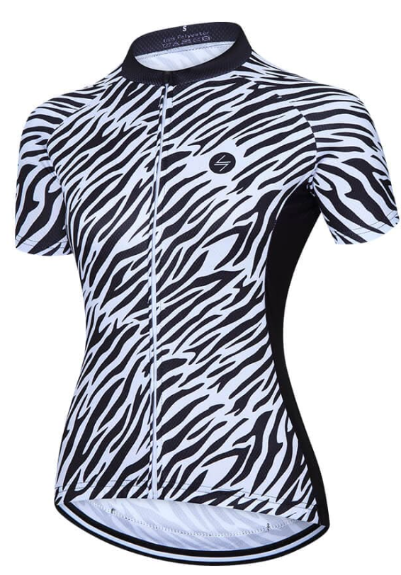 Printed Short-Sleeve Cycling Jersey