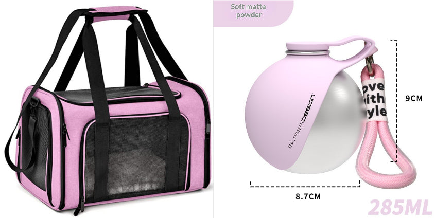 Portable Dog Water Bottle with Bag Dispenser