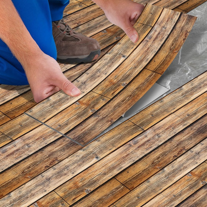 Peel & Stick Wood Floor Tiles