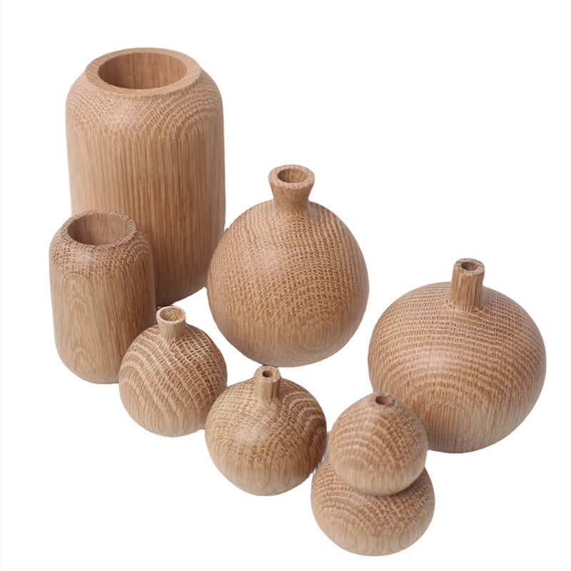 Solid Wood Dried Flower Vase