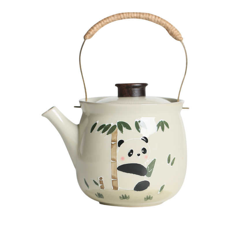 Hand-Painted Panda Teapot
