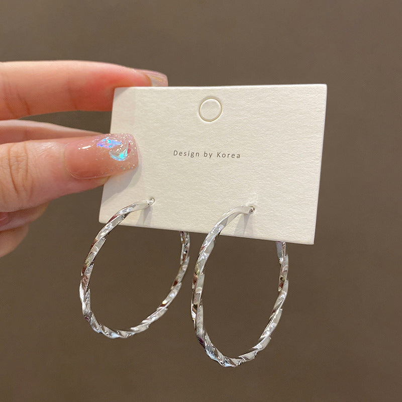 Irregular Metal Hoop Earrings