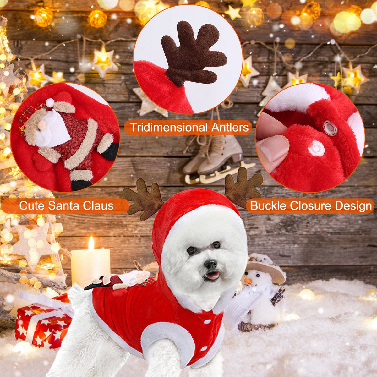 Santa Reindeer Pet Costume