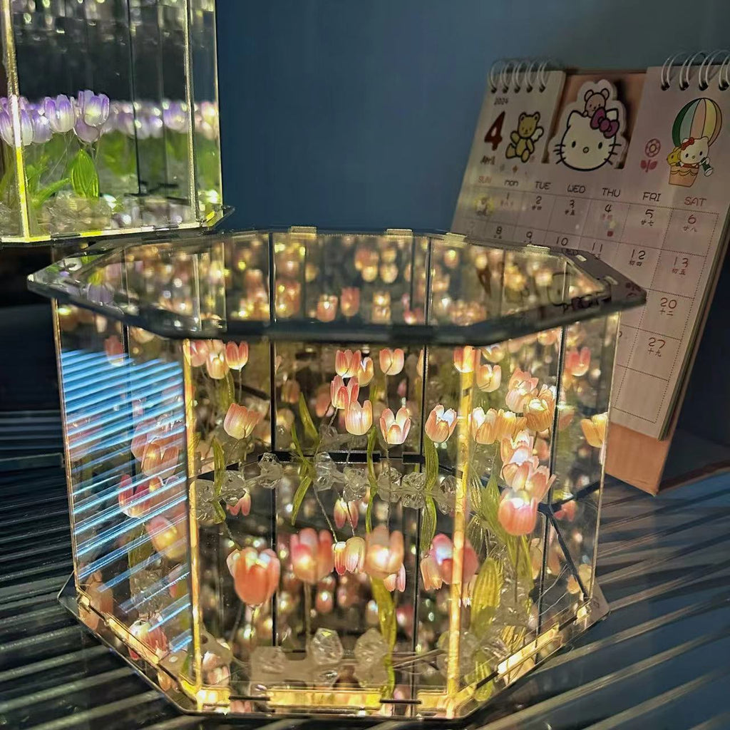 Tulip & Rose Music Box Night Light