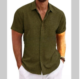 Men's Linen-Look Loose T-Shirt