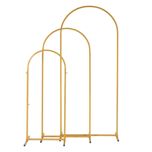 Gold Metal Wedding Arch Set (3 pcs)