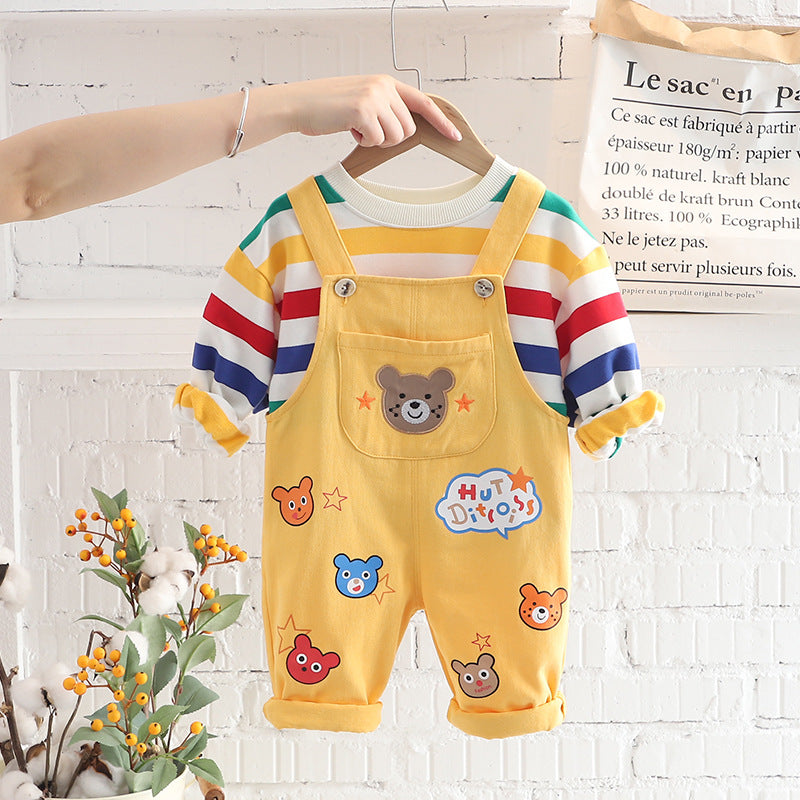 Boys' Top & Overalls Set