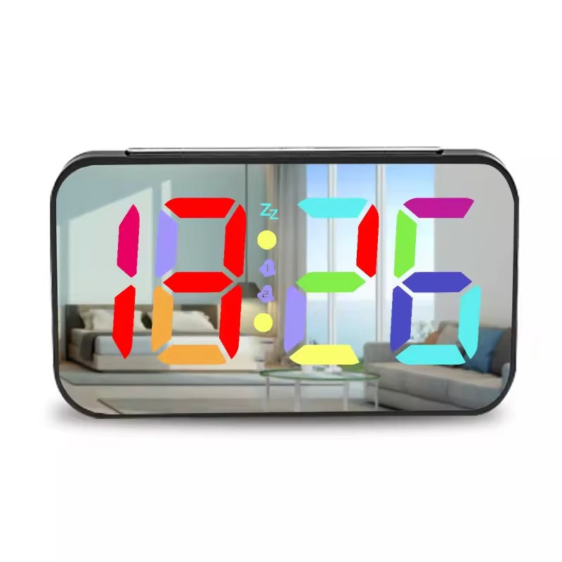 LED Mirror Table Clock