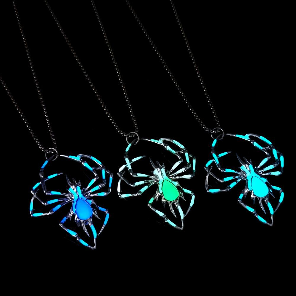 Glow-in-the-Dark Spider Necklace