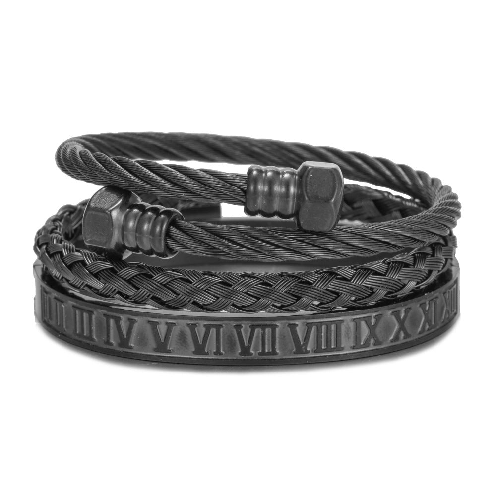 Roman Numeral Bangle Set