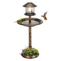 Solar-Lit Bird Bath