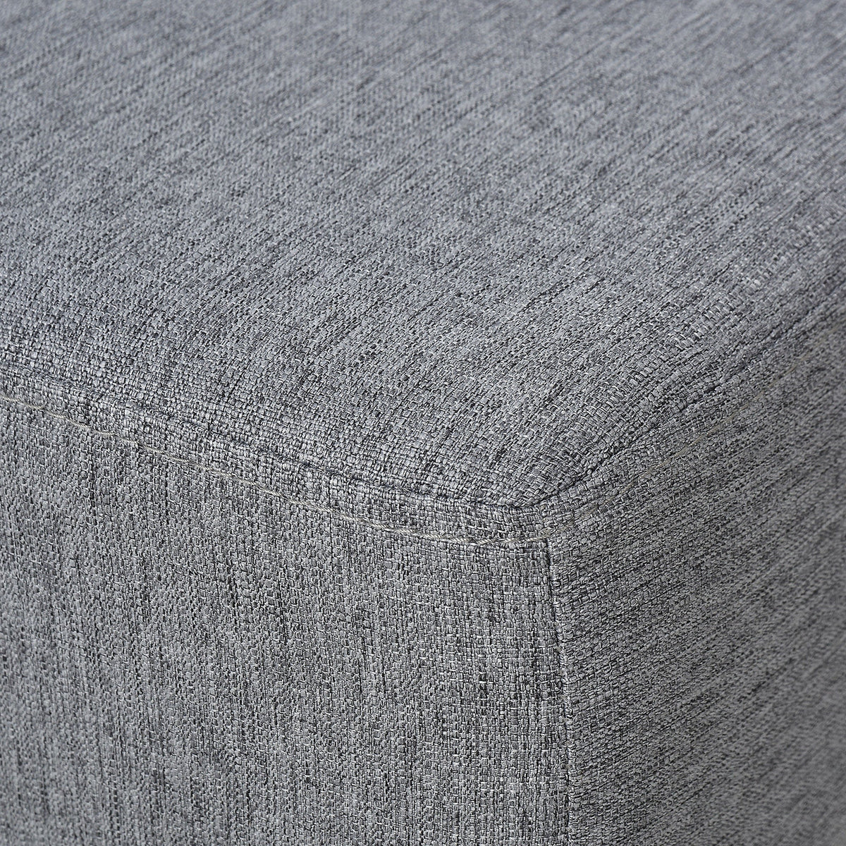 Linen Cube Ottoman Pouf