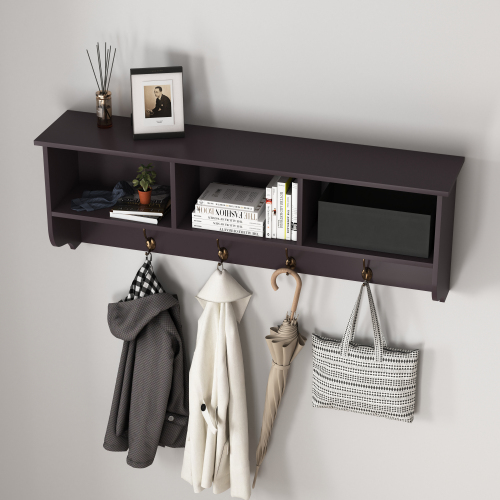 Wall Coat Rack with Shelf