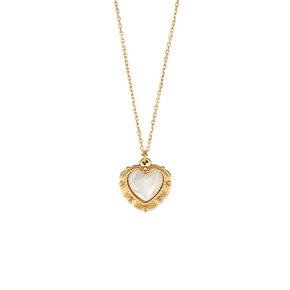 Shell Heart Pendant Necklace