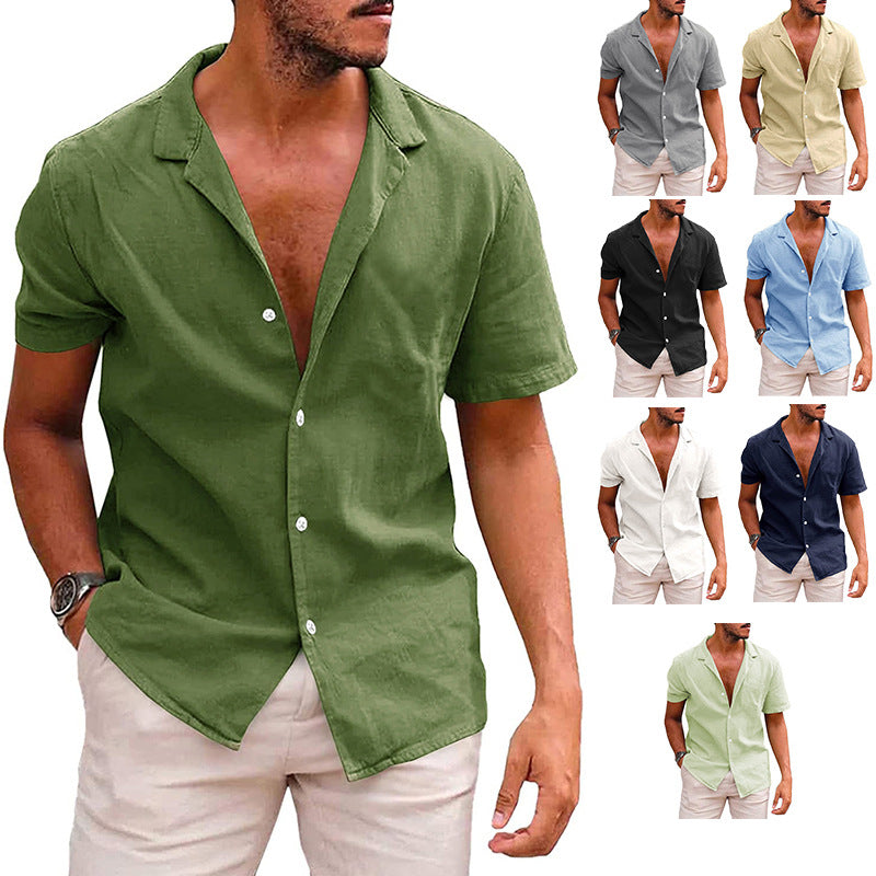 Men's Linen-Cotton Beach Shirt