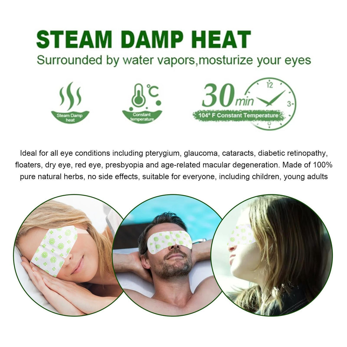 Self-Heating Steam Eye Masks (5-Pack)