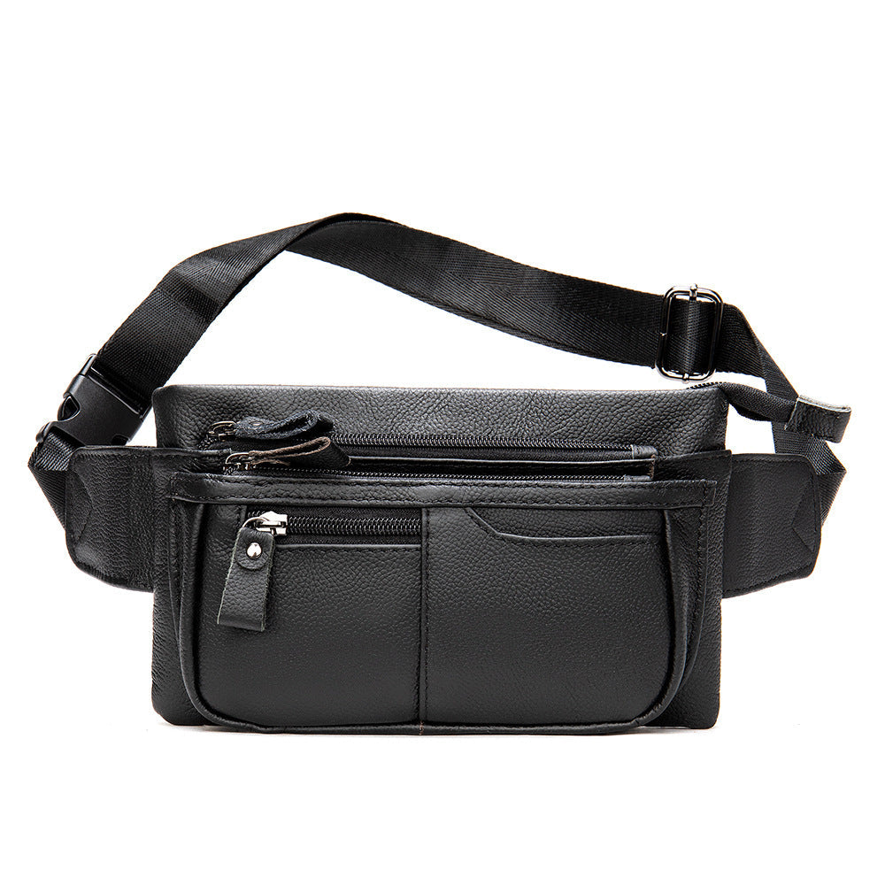 Men's Leather Chest Sling Bag